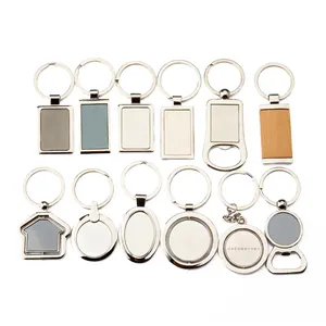 Custom blank Key Holder Keyring Bottle Opener Key Chain Promotional souvenir House Shape Metal Keychain