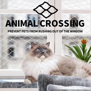 Pawise ตาข่ายไนลอนเพื่อความปลอดภัยสำหรับแมว, ตาข่ายป้องกันโปร่งใสตาข่ายกั้นสัตว์เลี้ยงตาข่ายป้องกันการหลบหนีสำหรับระเบียงหน้าต่างประตูบันได - Product Image 2