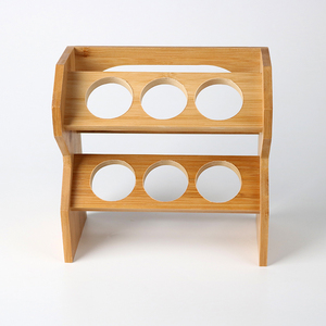 2 Tier <strong>Natural</strong> Bamboo Kitchen Spice Rack Condiment Storage Organizers <strong>Shelf</strong> with Jars for Kitchen - Product Image 3