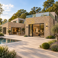 Villa modulaire préfabriquée en acier léger, maison en acier léger, structure en acier galvanisé, aménagement personnalisé pour complexe hôtelier