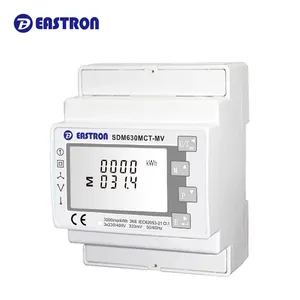 SDM630MCT-MV Three Phase Din Rail 4 Mod Small Active Static Electronic kWh Meter with Modbus RS485