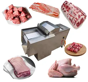 Mesin pengiris daging beku otomatis penuh, mesin pemotong daging sapi otomatis penuh untuk penggunaan rumah mesin pemotong ayam