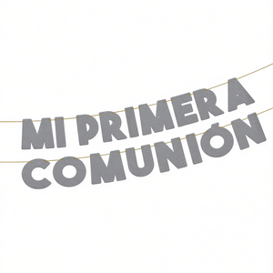 GuiRNalda Mi Primera Comunión, Decoraciones Rectangulares Plateadas, Resistentes, Recortadas, Elegantes, para Eventos Religiosos, Paquete de 12 Piezas - Product Image 2