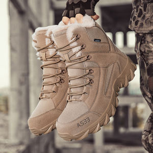 รองเท้าบูทหุ้มข้อบุขนแกะสำหรับผู้ชายรุ่นใหม่ เพื่อความอบอุ่น เหมาะสำหรับฤดูหนาว รองเท้าบูททำงานกลางแจ้งสำหรับทุกสภาพพื้นผิว ขนาดใหญ่ - Product Image 4