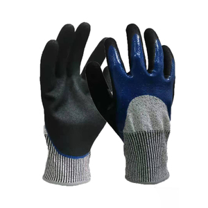 النتريل مزدوج المغمس مضاد للقطع A4 HPPE + بطانة أسلاك الفولاذ مقاومة للاهتراء قفاز مقاوم للقطع الآمن - Product Image 2