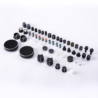 Penutup Potensiometer Bentuk Topi Jerami 50x16mm, Transmisi Cahaya, Tombol Pengatur Volume Amplifier, Lubang Dalam Berbentuk Bunga 6mm
