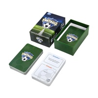 Cartes d'apprentissage collaboratives sur le football, en papier couleur, personnalisables, pour les fêtes de famille, avec questions sur les connaissances générales