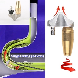 Ugello <span class=keywords><strong>per</strong></span> idropulitrice a doppia turbina da 1/4 3/8 <span class=keywords><strong>per</strong></span> la <span class=keywords><strong>pulizia</strong></span> di scarichi e fognature, 3000 PSI, <span class=keywords><strong>per</strong></span> kit idropulitrice e ugello <span class=keywords><strong>per</strong></span> fognature - Product Image 6