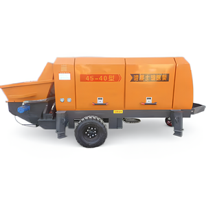 効率的な10-45m/hディーゼル/電気移動式コンクリートポンプ、建物の移動作業用ポータブルパイプライン付き - Product Image 4