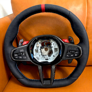 Volante de Cuero para BMW Serie 3, Configuración Seleccionada con Centro Abierto BG20CSREF - Product Image 1