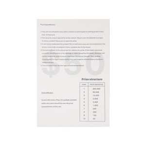 Proveedor de Tarjetas de Lotería Rasca y Gana con Diseño Personalizado, Impresión Segura, Trébol de la Suerte, Flexografía, Venta al Por Mayor - Product Image 3