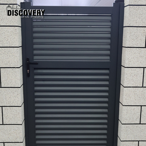 Puerta de Aluminio para Jardín con Recubrimiento en Polvo, Panel Horizontal para Pasarela Peatonal, Fácil de Montar, Puerta de Seguridad y Privacidad - Product Image 5