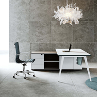 Design moderno di lusso personalizzato Executive Manager Desk MFC tavolo da ufficio stile scrivania esplorare spazio di lavoro marchio garanzia di 3 anni