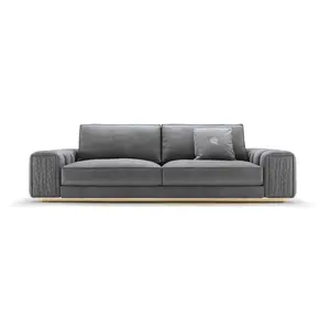 איטלקי עיצוב יוקרה סלון ספה חתך מודרני בד מתכת ספה סט ריהוט סלון נוח ספות