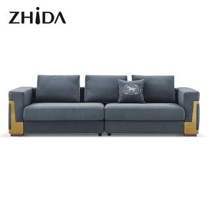 فوشان تصميم الأزياء الأوروبية فيلا فاخرة غرفة المعيشة طقم أريكة أثاث المنزل - Product Image 3