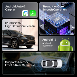 Radio para Auto Android de 12.1 Pulgadas para <span class=keywords><strong>Nissan</strong></span> X-Trail <span class=keywords><strong>Qashqai</strong></span> 2012-2018, Pantalla Estilo Tesla, Reproductor Multimedia, Navegación GPS - Product Image 4