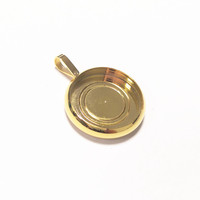 Pendentifs en or de haute qualité, lunette vierge, réglage de Cabochon, plateaux ronds, Base 19mm