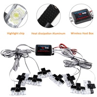 6 LED-Blitz warnleuchte 12V Blitz gitter Blinklicht LKW Auto Leuchtfeuer Lampe Bernstein Rot Blau Weiß Licht