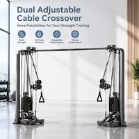 Machine de musculation professionnelle à double câble croisé avec système de poulies réglable pour entraînement en salle de sport