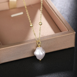 Collana con Perle Irregolari per Donne, Elegante Stile Chic Francese, Gioiello Choker alla Moda - Product Image 6