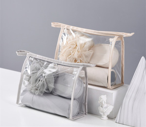 Promotional Wholesale Low MOQ Waterproof Transparent PVC Makeup Bag Travel Storage Bag <strong>Women</strong> Cosmetic <strong>Washbag</strong> with Toiletries - Product Image 6