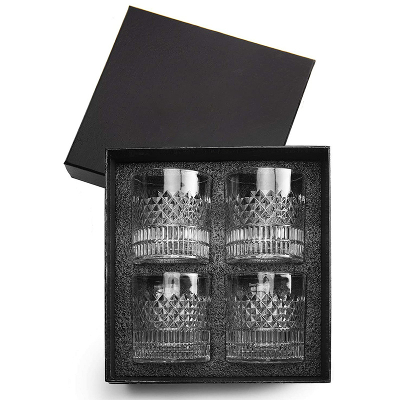 Custom gift box package Fast delivery Old Fashioned Whiskey Glasses 10 Ounce Rock glass