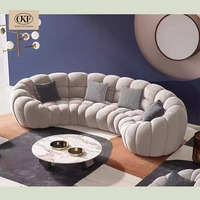 Boucle S-Kurven-Ecksofa Bubble-Tufted Bankett-Sitzbank Modulares Wohnzimmer Restaurant Nachtclub Hotel Villa Lounge