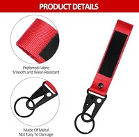 Porte-clés ajustables en nylon brodé double face avec logo personnalisé, pour motards, Fête du Poisson d'avril, vente en gros