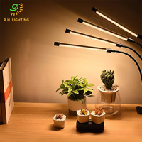 Lampes de culture Joystar à 4 têtes pour plantes d'intérieur, lumière blanche chaude pour la floraison, lampe de culture LED à 5 niveaux de luminosité avec minuterie, vente en gros