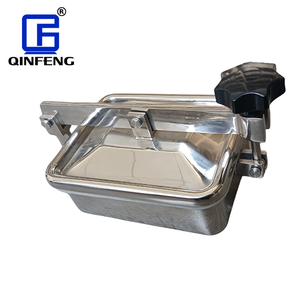 Couvercle de Mayhole rectangulaire, porte sanitaire <span class=keywords><strong>Mayway</strong></span> rectangulaire en acier inoxydable avec poignée en plastique - Product Image 5