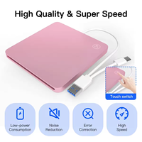 Lecteur DVD externe à insertion par fente USB 3.0 Type-C, lecteur optique CD DVD à ventouse, graveur/lecteur DVD +/-RW portable pour ordinateur portable