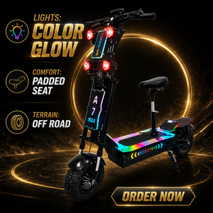 Scooter de 5000Wx2 con Doble Motor, Batería de Litio de 72V 50Ah 21700, Velocidad de 95km/h, Alcance de 120km, Sistema Hidráulico Completo A7 de Alta Velocidad - Product Image 3