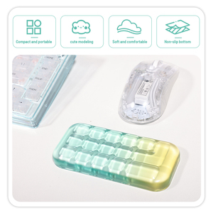 Hoàn Chỉnh Trong Suốt Pha Lê Gel Thiết Kế Mới Chuột Chơi Game Pad Tùy Chỉnh Bàn Phím Silicone Cổ Tay Phần Còn lại Chuột Pad Cho Nhà Văn Phòng - Product Image 3