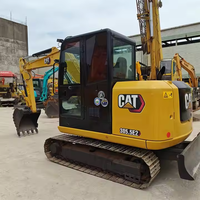 Mini-excavatrice Caterpillar 305.5E d'occasion, 5 tonnes, moteur, boîte de vitesses, commande hydraulique précise, mouvements combinés bien coordonnés, bon état