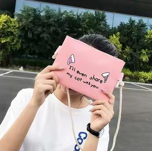 I-0082 femmes sac à dos sac à bandoulière mode tendance quatre ensembles de toile chat impression sac à dos étudiant sac d'école - Product Image 3