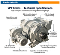 Moteur asynchrone à fréquence variable YPT pour ventilateurs, pompes, convoyeurs et machines-outils, approvisionnement direct d'usine