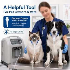 Mascarilla de Oxígeno <span class=keywords><strong>Veterinaria</strong></span> Yulin para Perros y Gatos, Transparente, de PVC Médico, con Correas Azules Ajustables para Inhalación de Oxígeno en Hospitales Veterinarios - Product Image 3