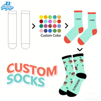 Chaussettes en coton jacquard personnalisées de haute qualité pour femmes et hommes, avec logo amusant et design tendance
