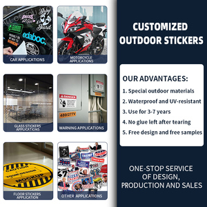 Giá rẻ chất lượng cao không thấm nước PVC logo thương hiệu tùy chỉnh vinyl dán, UV bằng chứng PVC Tùy chỉnh in máy tính xách tay Sticker - Product Image 2