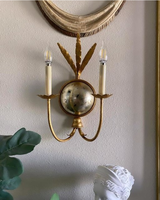 XINZHONG, lámpara de pared personalizada para el hogar, vela Retro, decoración de luz de pared, diseño de hierro para interiores, candelabro de pared doble antiguo
