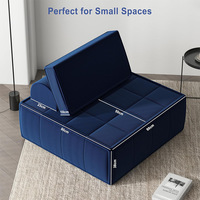 Multifunktionales Klappbares Sofabett-Set Stoff Hochdichte Schwammfüllung Italienischer Stil Modernes Minimalistisches Design Wohnzimmer
