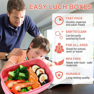 Aohea Biểu Tượng Tùy Chỉnh Trống Hộp Ăn Trưa Bento Trưa <span class=keywords><strong>Yiwu</strong></span> Thăng Hoa Nhựa Hộp Ăn Trưa - Product Image 5