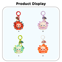 Nouveau porte-clés porte-bonheur renard à neuf queues, breloque de sac en vinyle inspirée du mythe chinois ShanHai, pendentif figurine de dessin animé mignon, accessoire pour sac à dos