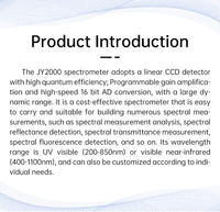 Spectromètre à fibres optiques portable JY2000 UV-VIS-NIR 200-1100nm Spectromètre CCD pour la mesure de la réflectance, de la transmittance et de la couleur
