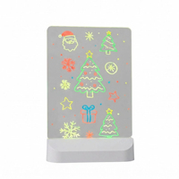 Tableau de dessin pour enfants avec lumière RVB, tableau d'écriture effaçable en acrylique LED, cadeau de Noël pour enfants