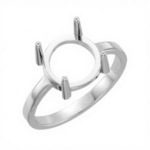 Soldes d'été : Bague semi-montée DIY en argent sterling 925 massif de 8 mm avec sertissage à griffes pour pierre, vente en gros personnalisée pour fournisseurs de bijoux fins - Product Image 2