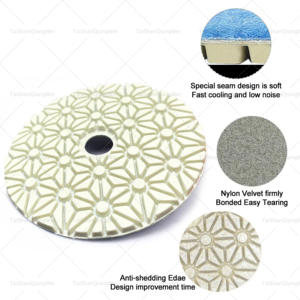 Set di tamponi per lucidatura a diamante in 3 fasi per uso a umido/a secco su pietra di cemento in marmo di granito con scala alta e esposizione di parole chiave - Product Image 6