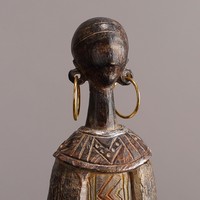 Figurines tribales africaines en résine peintes à la main, statues ethniques vintage, décorations d'intérieur durables, sculptures ornementales