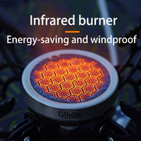 Réchaud à gaz butane léger et pratique, coupe-vent, manuel, détachable, pliable, mini réchaud de camping pour les voyages, équipement de camping en plein air