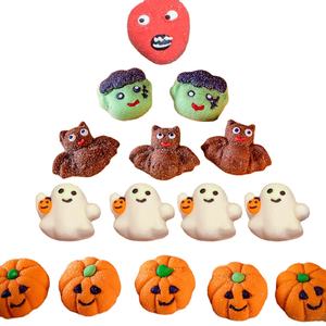 Paquete mixto de algodón de azúcar de Halloween para niños, bocadillos con sabor a fruta, linterna de calabaza, fantasma verde, diseño personalizado malvado - Product Image 1